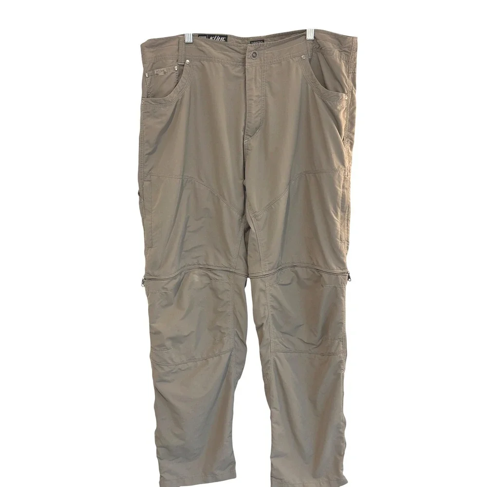 Kuhl Liberator Convertible Pants Mens 38x31 Khaki Tan Stealth Zip Off Hiking